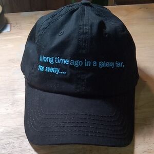 Star Wars Black Hat with Blue Embroidery